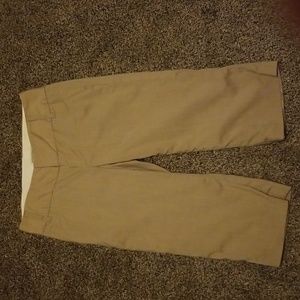 Banana Republic tan dress shorts with lining, size 6.